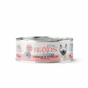 NAXOS CAT STERILIZED Puszka dla kotów sterylizowanych o smaku wieprzowiny i cielęciny 85g