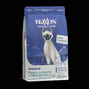 NAXOS CAT STERILIZED dla kotów sterylizowanych ryba z granatem 1,5 kg