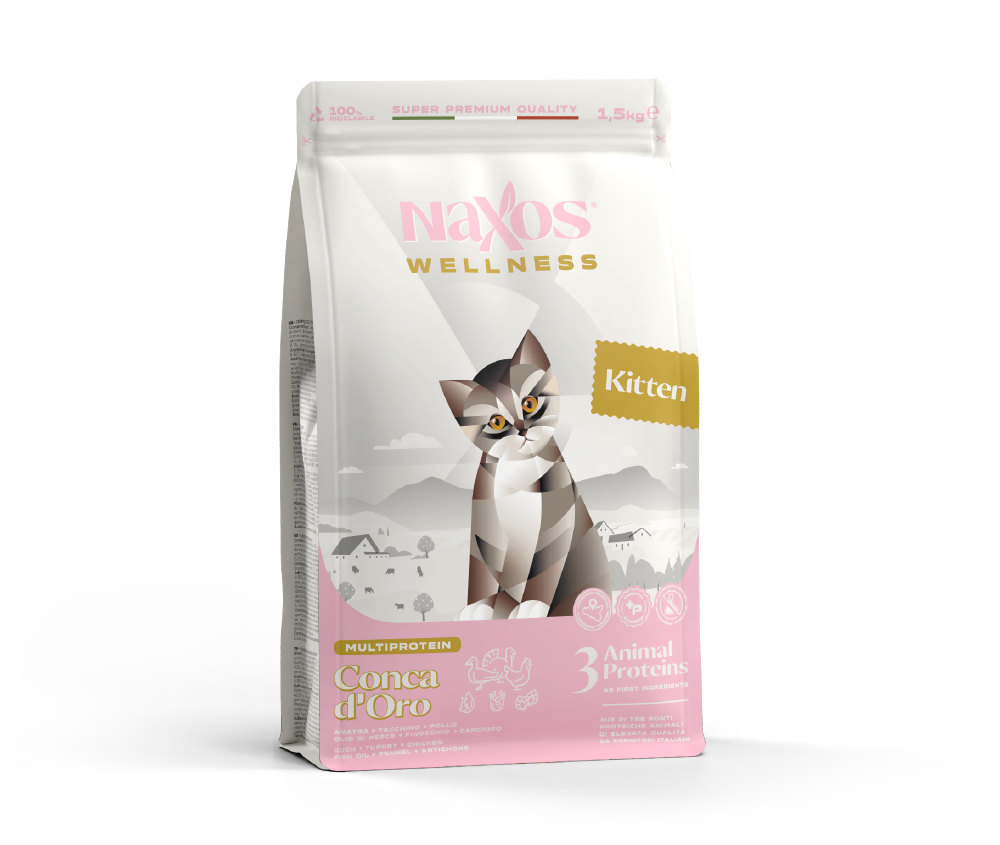 NAXOS CAT KITTEN karma dla kociąt na bazie kaczki, kurczaka i indyka 1,5 kg