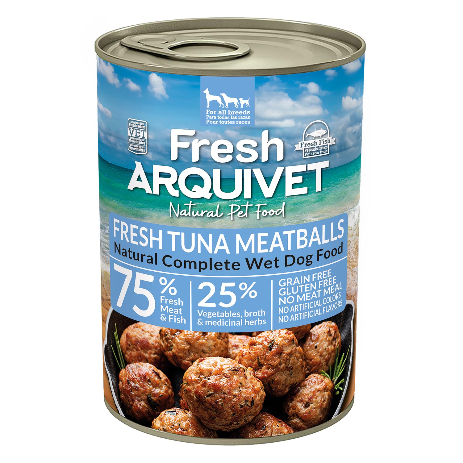 Arquivet Fresh klopsiki z tuńczykiem, dynią i szpinakiem 6x400g - obrazek 3