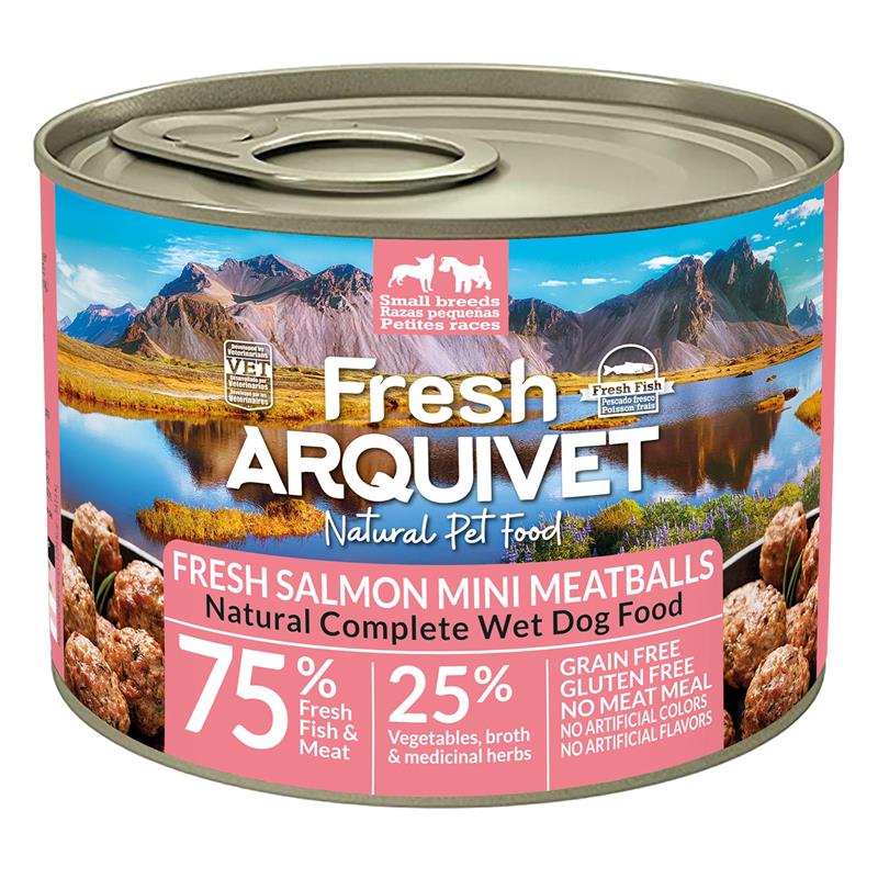 Arquivet Fresh MINI klopsiki z łososiem, marchewką i groszkiem 200g