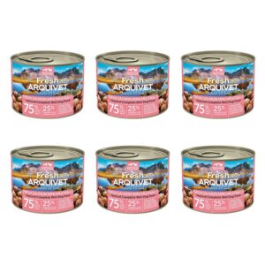 [Zestaw] Arquivet Fresh MINI klopsiki z łososiem, marchewką i  groszkiem 6x200g